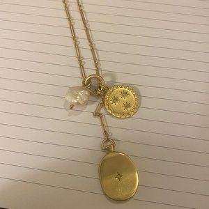 Madewell Genuine Freshwater Pearl Charm Y-Necklace